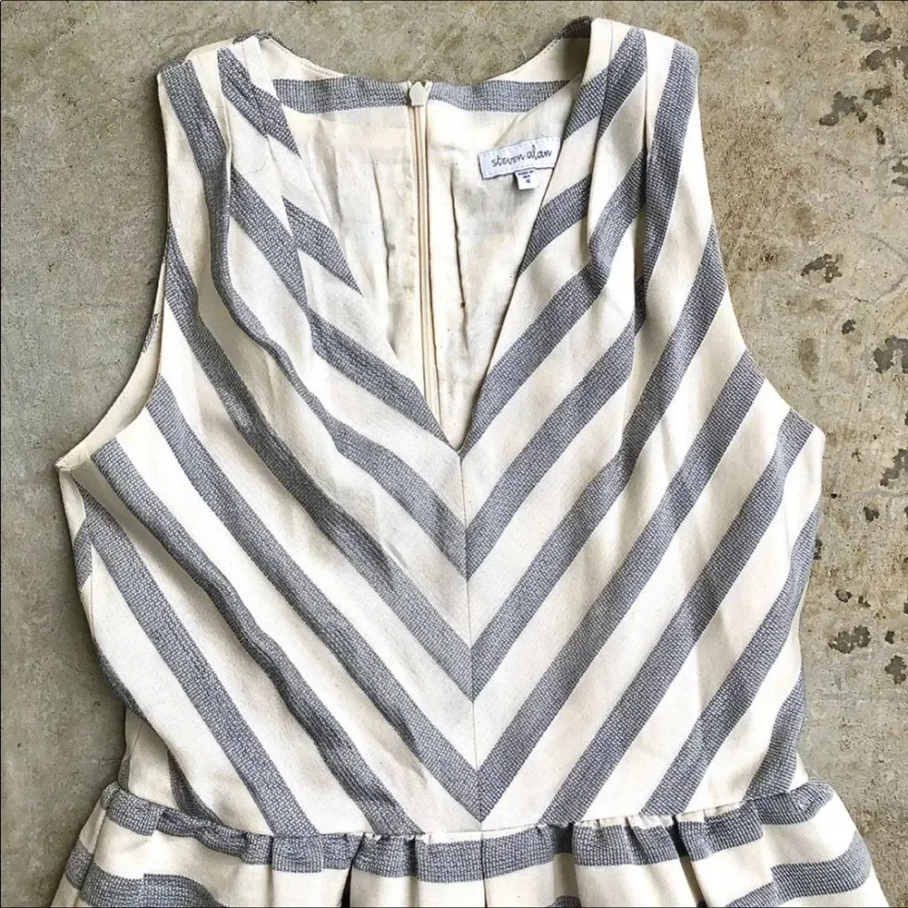 Steven Alan Lucille fit and flare striped sleeveless dress 4